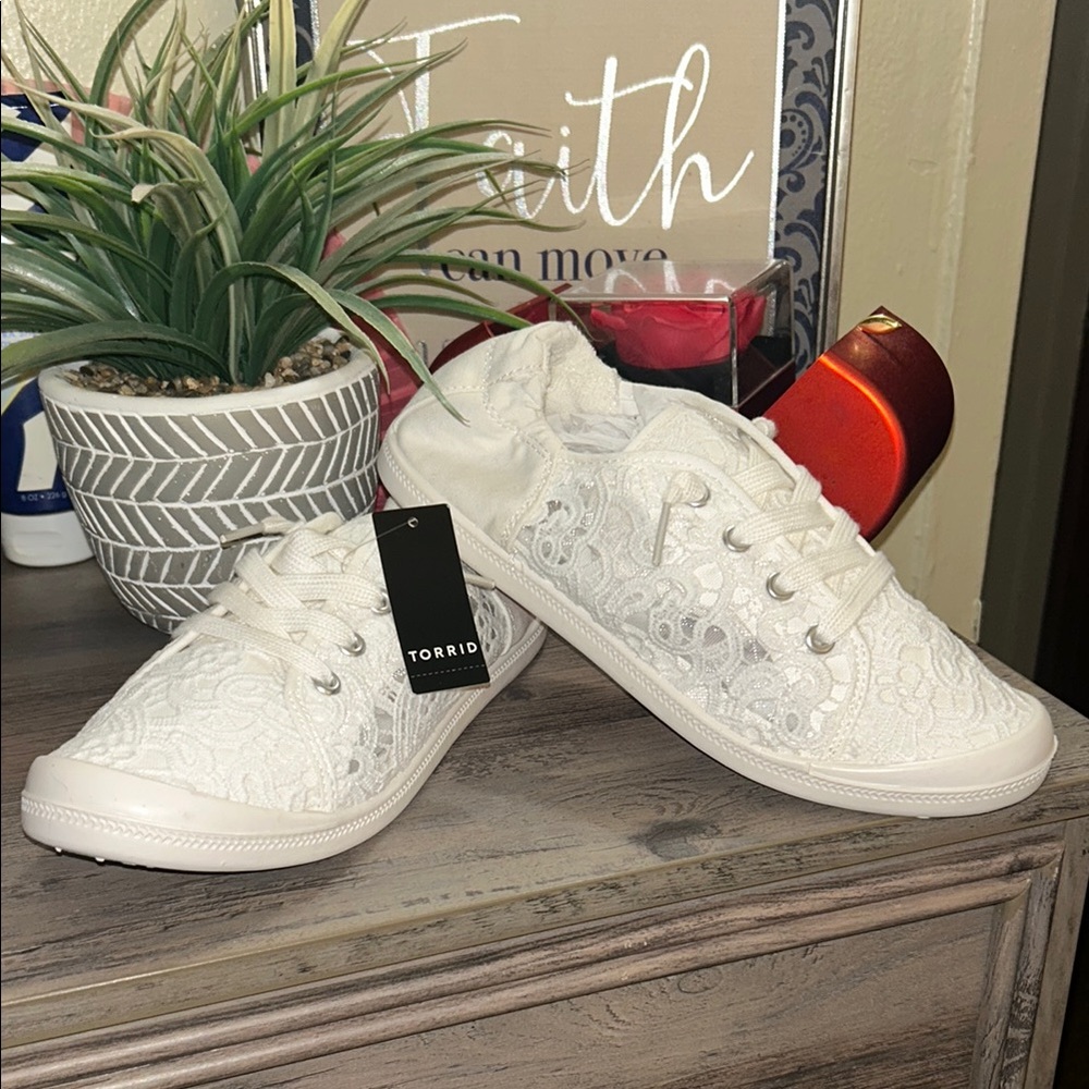 Torrid White Sneakers with Sleek Design